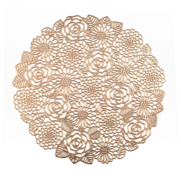 MGY Placemats 38cm Pressed Vinyl Table Mates for Dining Table Set of 24