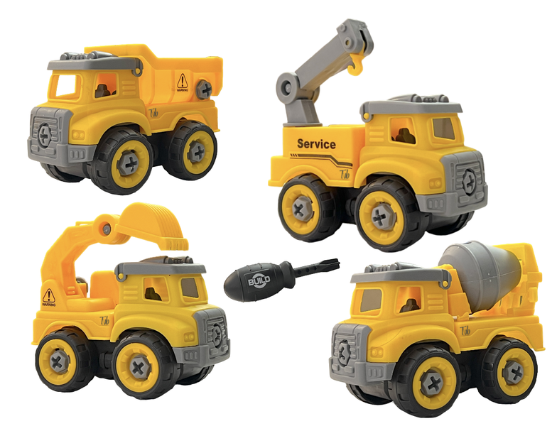 Unleash creativity with the TVB Take Apart Construction Vehicle Toy Set!
