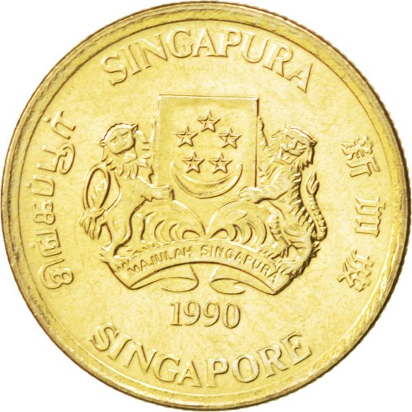 1990 Singapore 5 Cents
