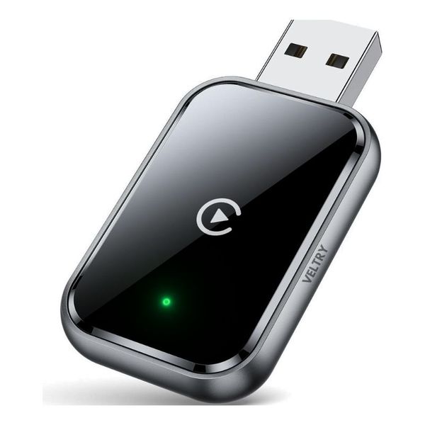 Veltry Wireless Dongle Apple CarPlay Android Auto Wired - Wireless Adapter