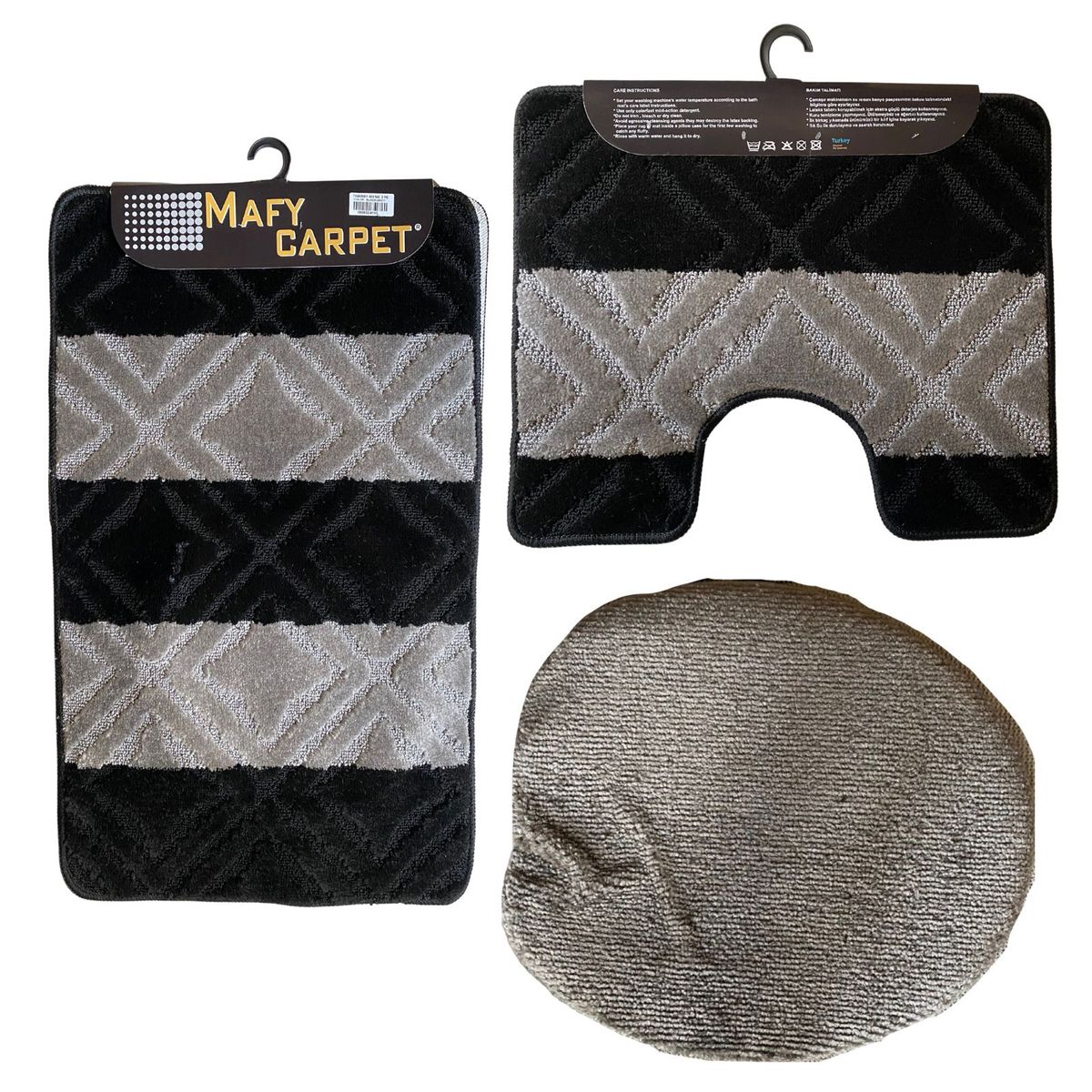 3 Piece Bathroom Mat Set Small Shop Today. Get it Tomorrow