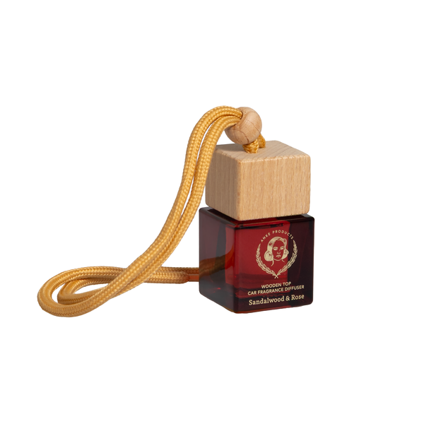 Anke Products Sandalwood &amp; Rose Car Fragrance Mini Wooden Diffuser 10ml