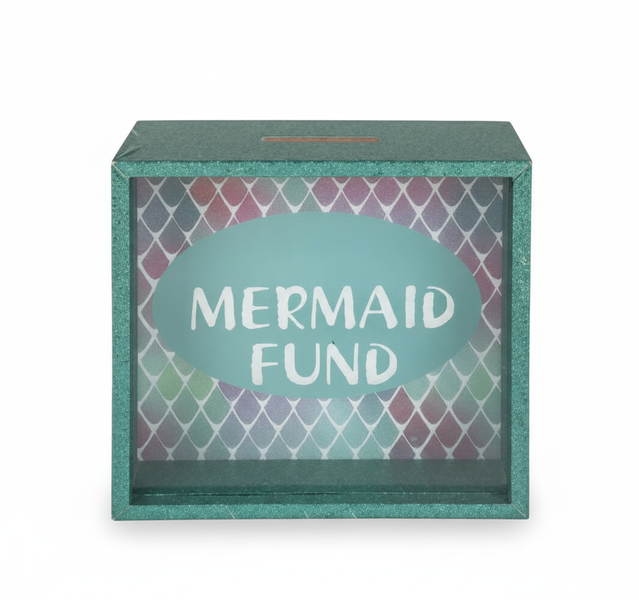 Ceramic Mermaid Money Bank for Kids - 14 cm Decorative Savings - 2 Pack