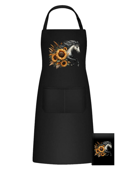 Fun Kitchen Braai Apron - Floral Boho Horse 66