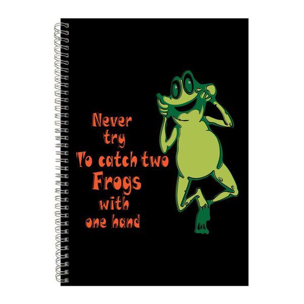 Catch A4 Notebook Spiral and Lined Frog Lover Graphic Toad Notepad Gift 198