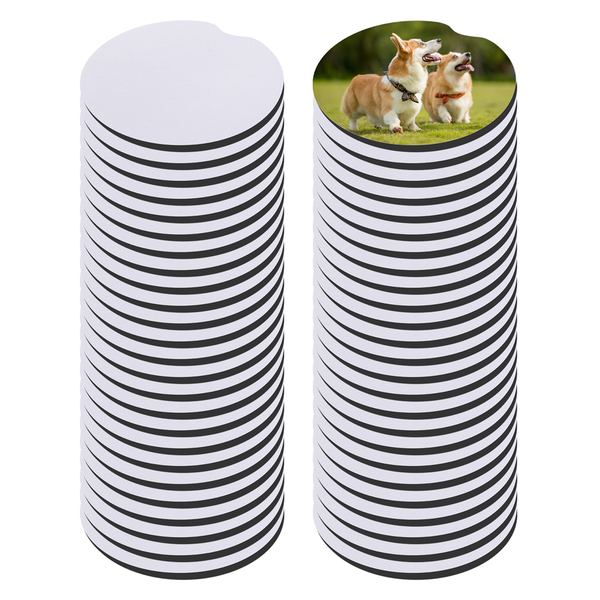 50Pcs Sublimation Car Coasters Blanks,for DIY Crafts Car Cup Coasters Paint
