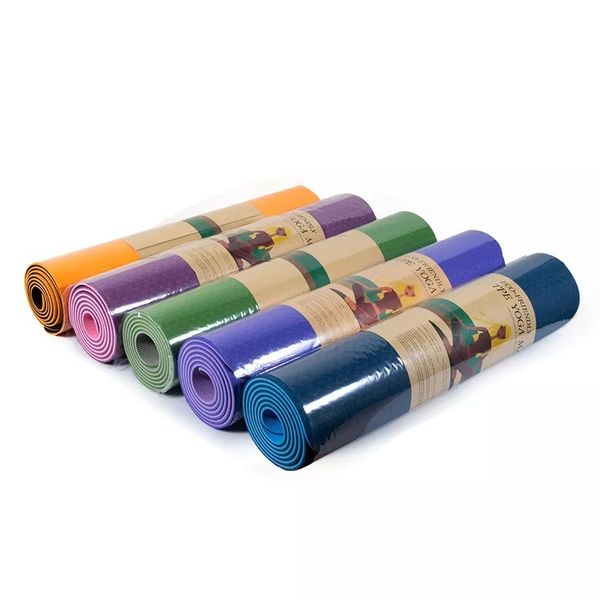 6mm TPE Yoga Mat Non-Slip Sports Gym 5Pack