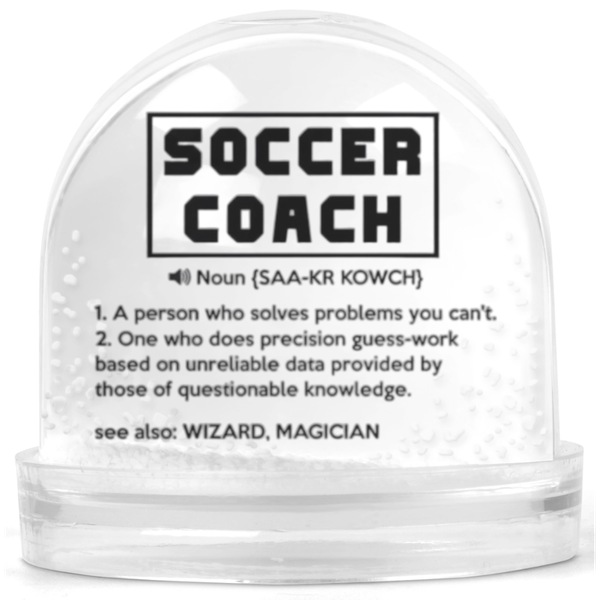 Soccer Coach Noun Gift Snow Globe