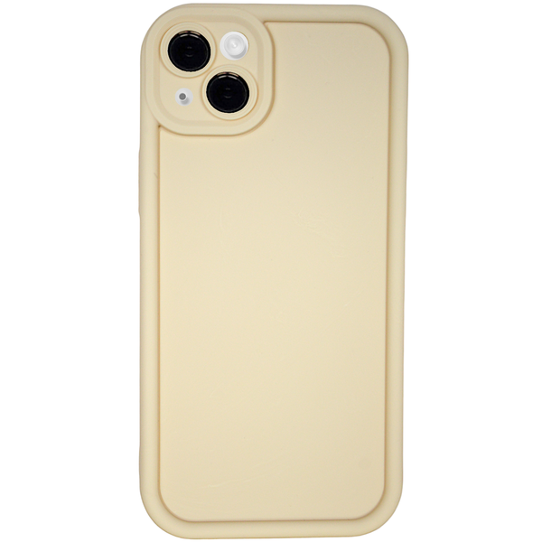 Beige - Phone Case with Bubble Edge &amp; Camera Protection - Iphone 15 Plus
