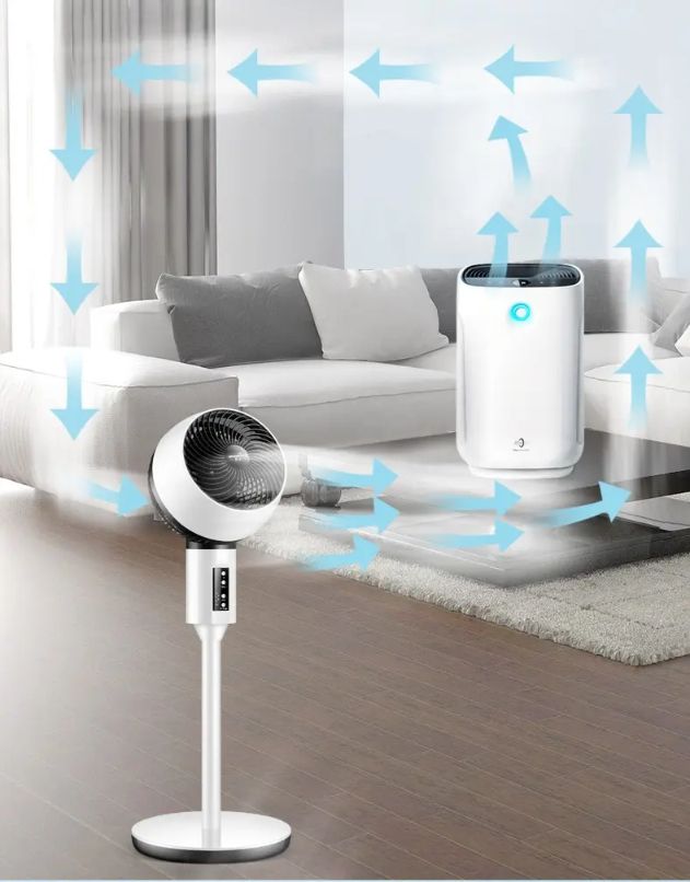 9" Portable Remote Control Air Circulation 3 Blade Pedestal Fan