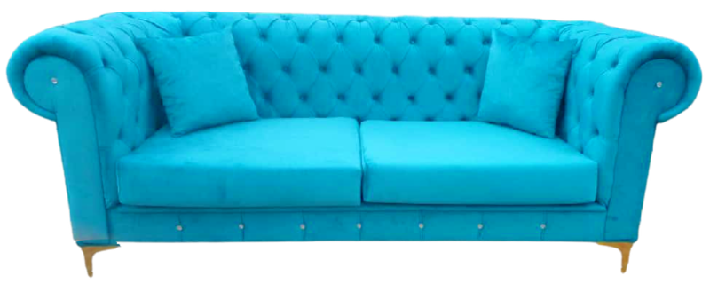 Belinda Grayson Three Seater Sofa Blue