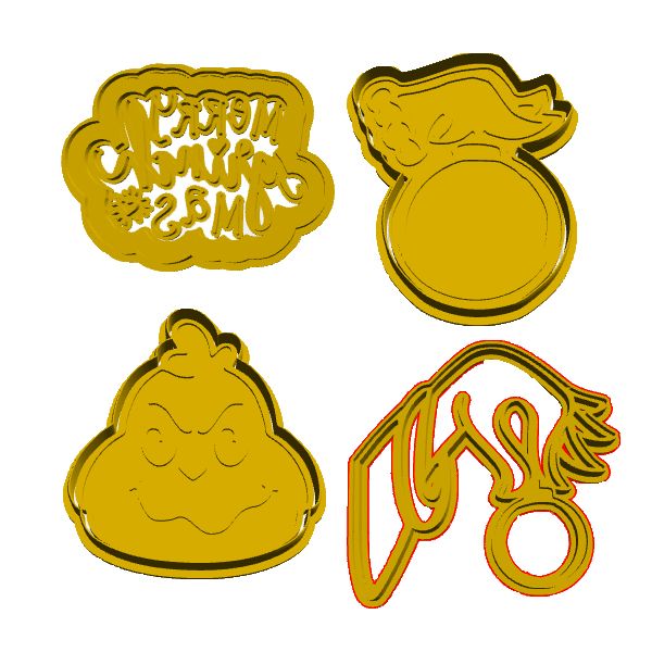 Christmas Cookie Cutter set - Grinch 1