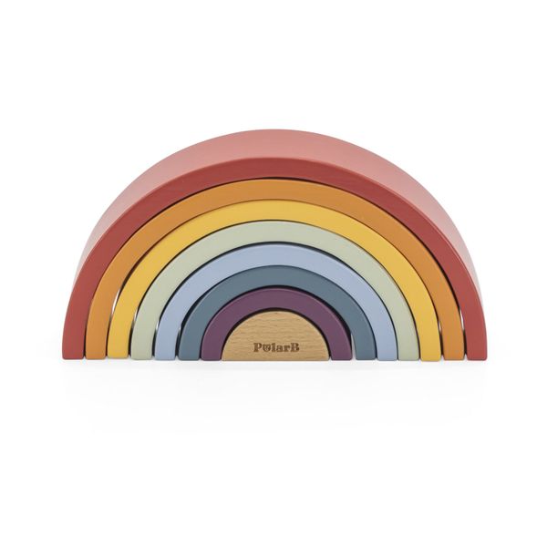 PolarB Stacking Rainbow Wooden Toy