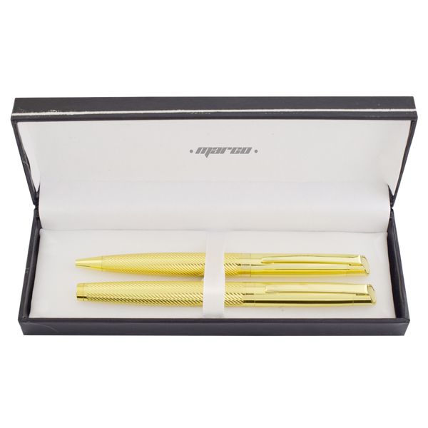 Marco Golden Quill Roller &amp; Ball Set [Gold]