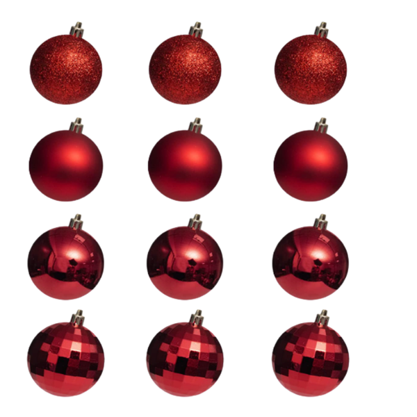 12 Pcs Christmas Decorations Ball Ornaments