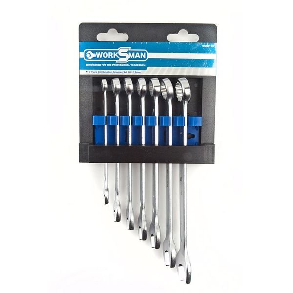 Worksman Combination Wrench Set 7 Piece 10-19mm