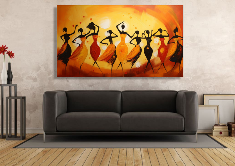 Canvas Wall Art - Rhythmic Celebration Abstract - HC1141