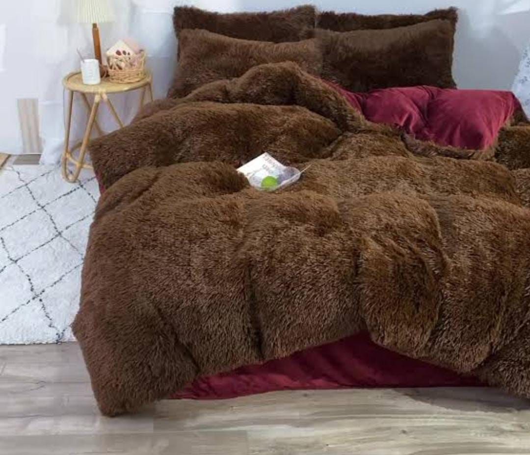Fluffy Comforters Dark Brown Shop Today. Get it Tomorrow