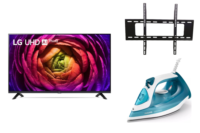 LG 43" UR7300 4K UHD Smart TV with Iron and Wall Mount Bracket