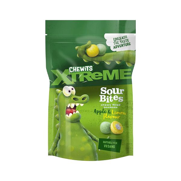 Chewits - Extreme Sour Apple &amp; Lemon Bags - 165g x 2 Pack