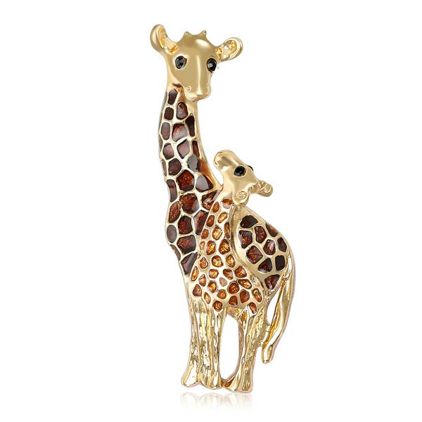 Red Giraffe Brooch