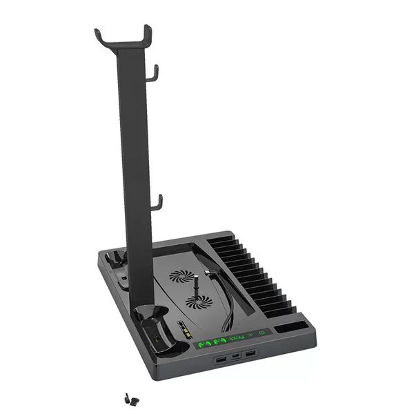 PS5 Vertical Stand With Cooling Fan And Dual-port Charging Dock