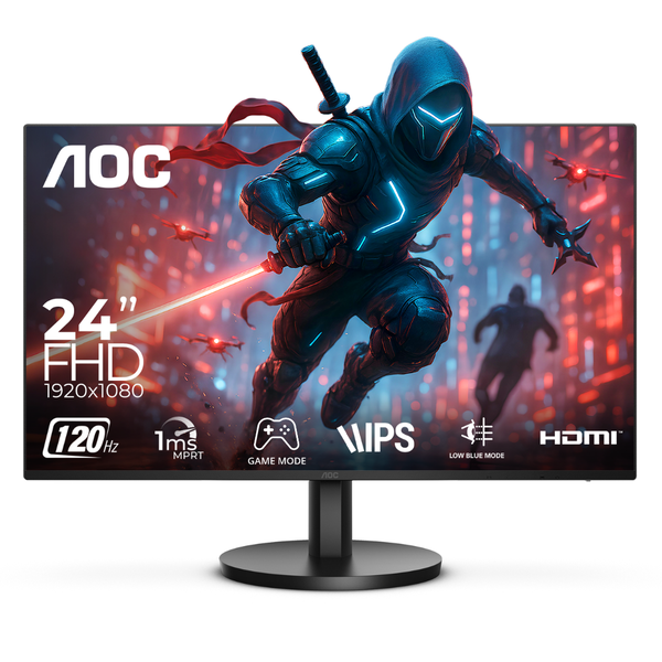 AOC 24B3HA3 24 Full HD Monitor - 1080p, 120Hz, 1ms, Built-In Speakers