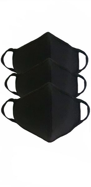 3 Pack Black Face Masks