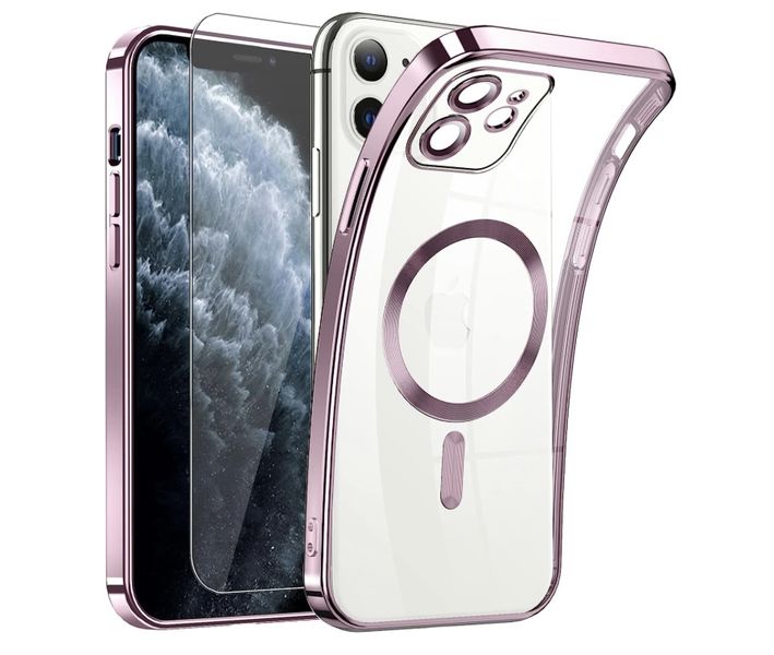 MagSafe Silicone Protective Cover Compatible with iPhone 11 - Rose Gold
