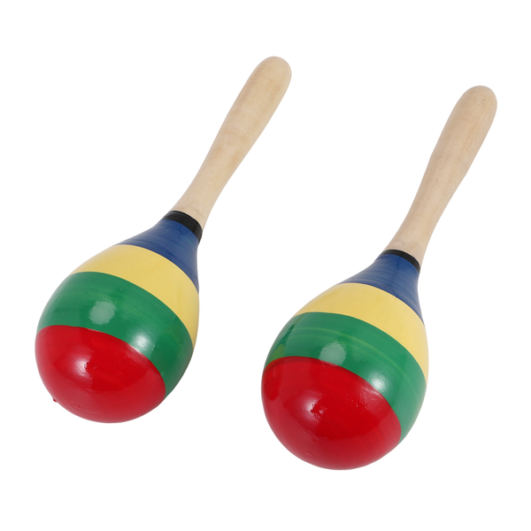 Maracas Hand Percussion Rattles, Wooden For Kids Adults, Set Of 2