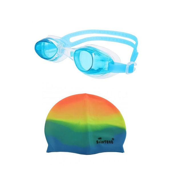 Sainteve Silicone Swim Cap and Swimming Goggles