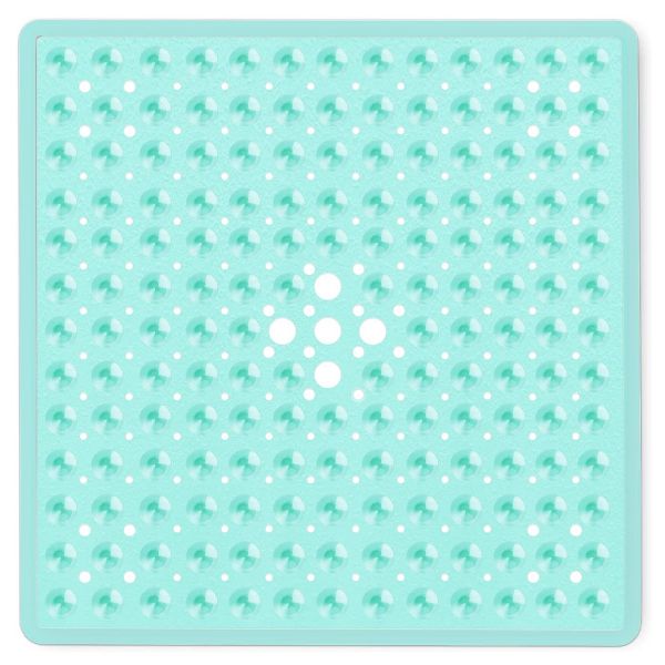 Light Green Non-Slip PVC Bath &amp; Shower Mat with Suction Cups &amp; Polka Dots