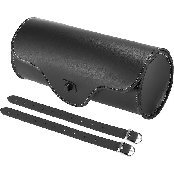 Universal PU Leather Motorcycle Handlebar Tool Bag Cycling Storage Bag