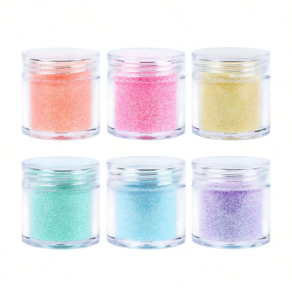 6 Jars Macaron Iridescent Mica Powder for Epoxy Resin