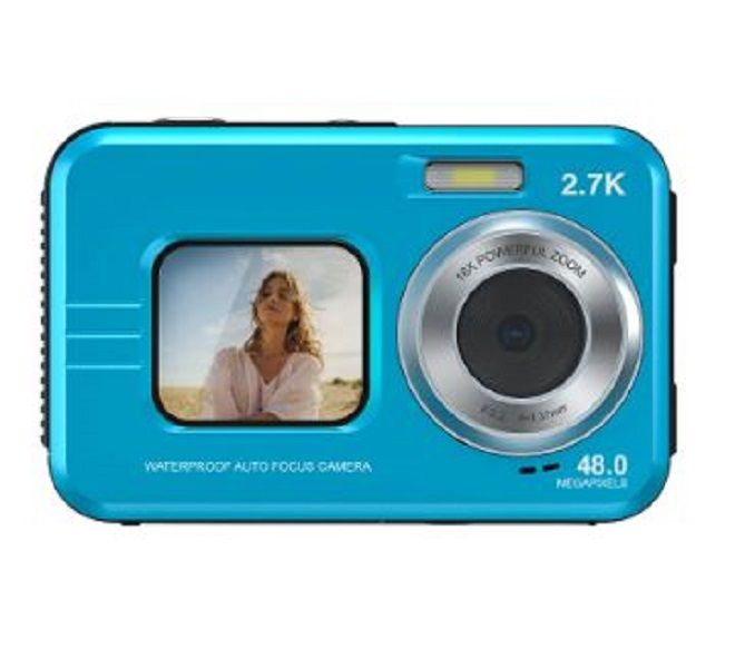 48MP HD Waterproof Dual Screen 16X Digital Zoom Underwater Camera 2.7K