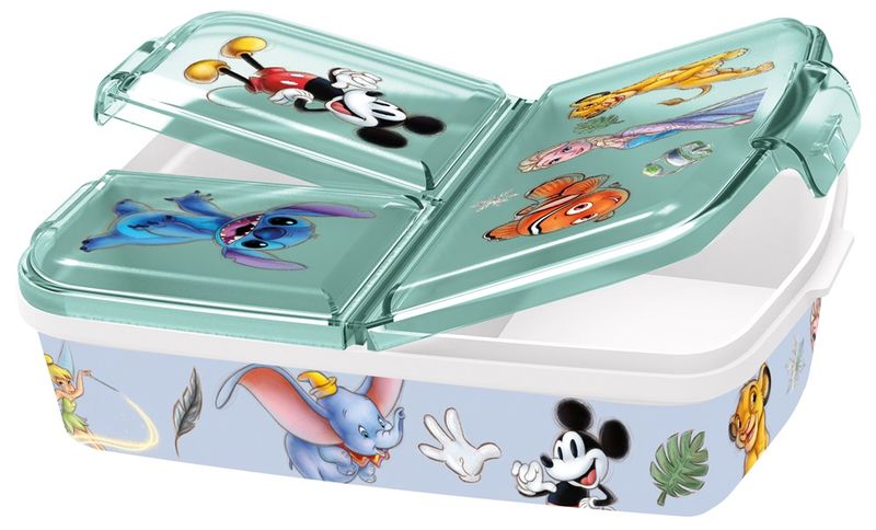 Disney 100 Sandwich Box Multi Compartment Lunchbox