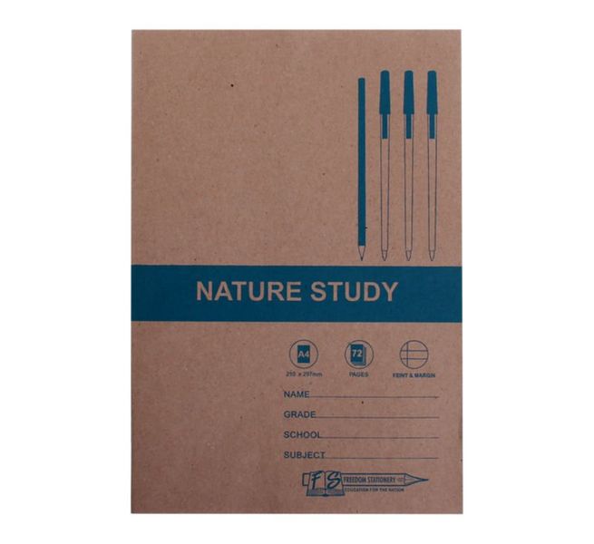 Nature Study Book - Feint &amp; Margin - White Pages - A4 - 72 Pages - 35 Pack