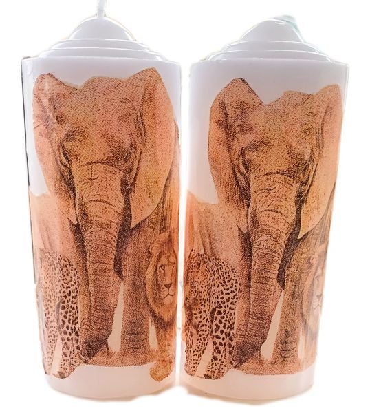 Big 5 African-Themed Pillar Candles.