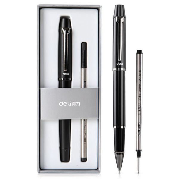 Deli Business Ballpoint Roller Pen set with box 0.5mm Black - Luxury gift