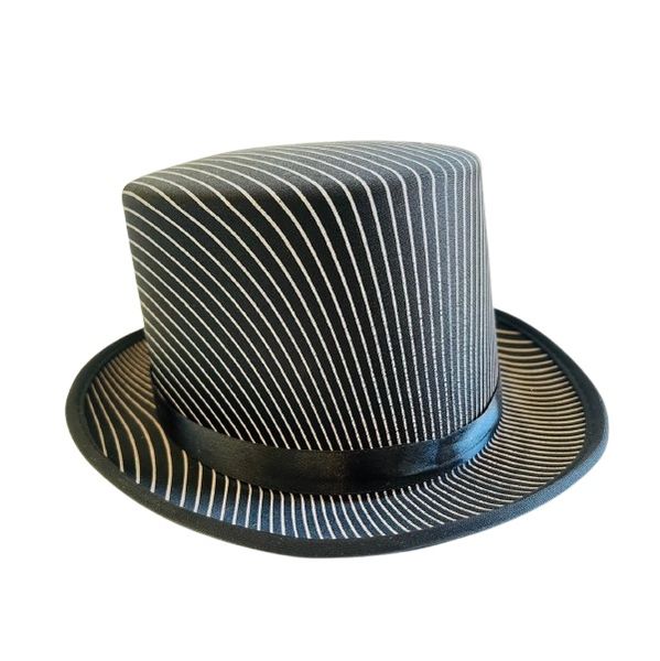 Dress Up Party Adult Pinstripe Cabaret Top Hat