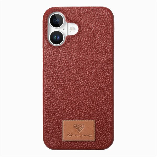 Lychee-Patterned Half-Coverage Phone Case Compatible with iPhone 15 Pro Max