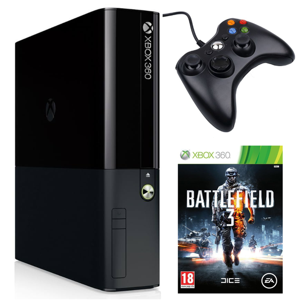Xbox 360 E Console 4GB (Upgraded with 64GB Flash Drive) - Battlefield 3