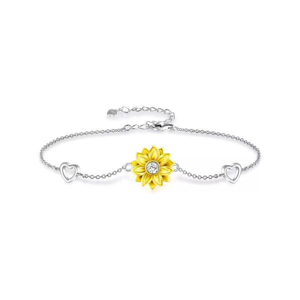 Women's Sunflower &amp; Daisy Bracelet