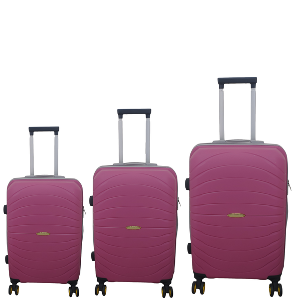 Suitcase 3 Piece Pink Luggage Bag