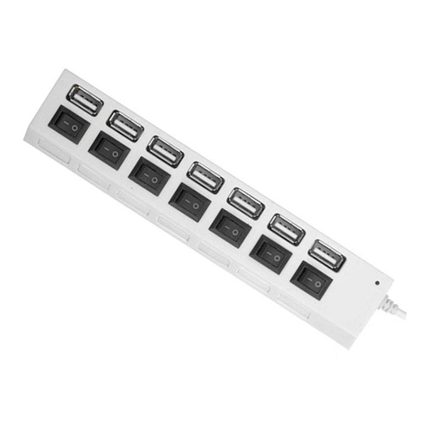 Usb Hub 2 0 Usb Splitter Multi Hub Adapter With Switch For Pc White