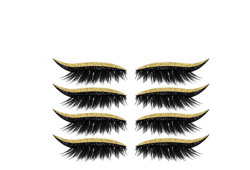 4Pcs Lazy Eye Shadow Eyelash Patch,3-in-1 Eyeshadow &amp; Eyelash Makeup
