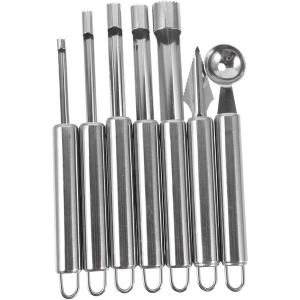 Stainless Steel Pitter Set, 7-Piece Set, Fruit Core Extractor