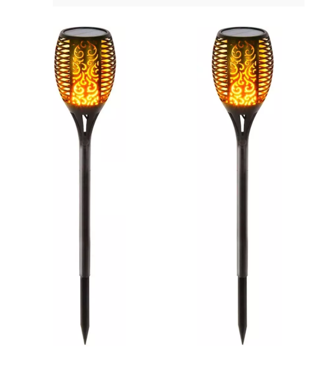 2 Pcs Solar LED Torch Flame Garden Lights | Shop Today. Get it Tomorrow ...