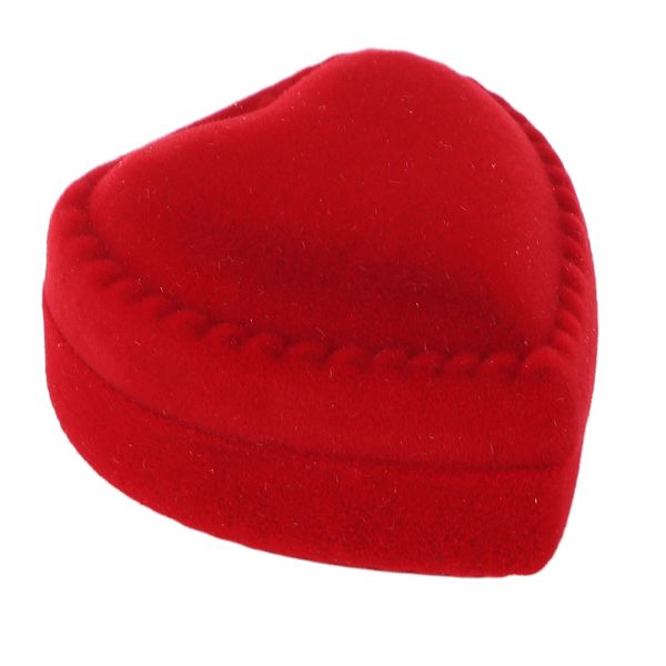 Vintage Red Heart Ring Jewelry Box for Proposal, Wedding &amp; Gifts