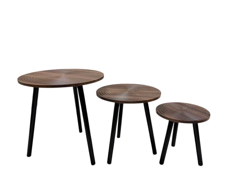 Creative Annual Ring Wood Coffee Table set of 3